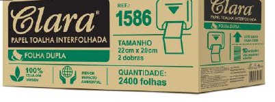Caja de toalla interfoliada Clara doble hoja